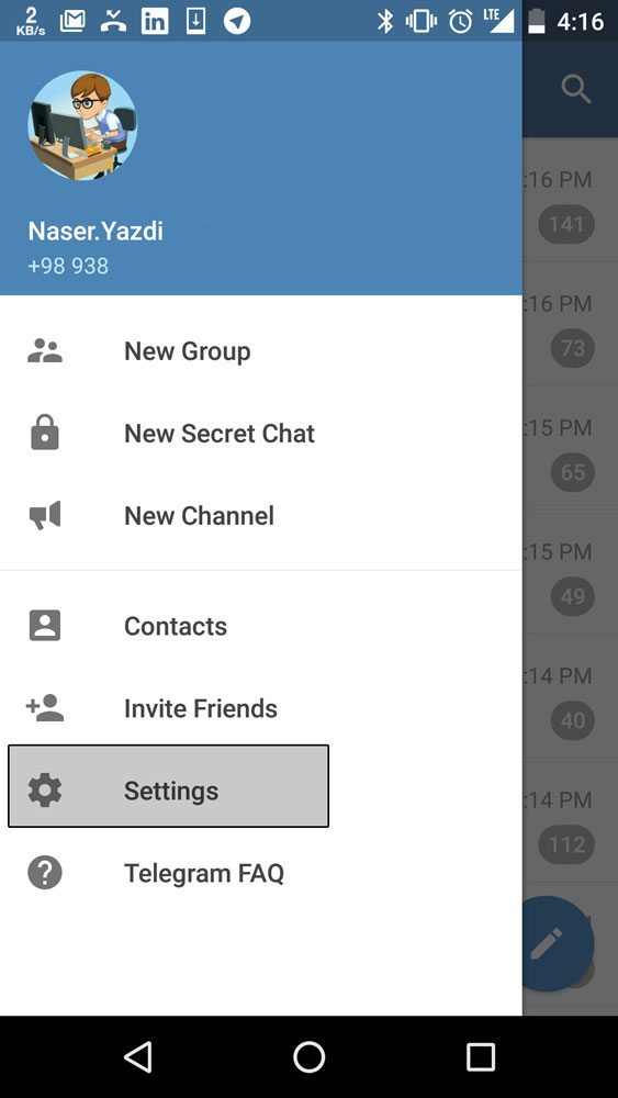 آموزش تغییر شماره تلفن در تلگرام