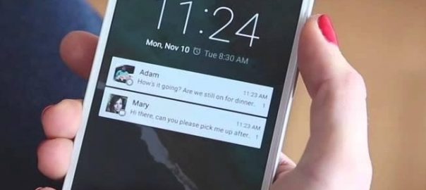 پیام در صفحه قفل اندروید lockscreen android message
