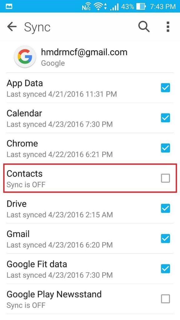 ذخیره مخاطبین اندروید گوگل sync contacts gmail