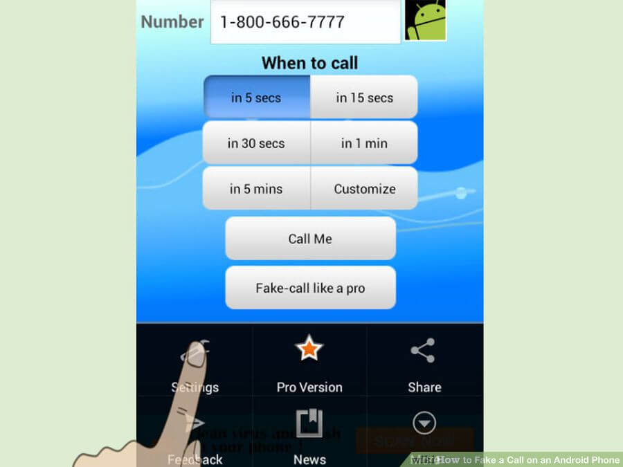 آموزش ساخت تماس جعلی در اندروید make fake call android