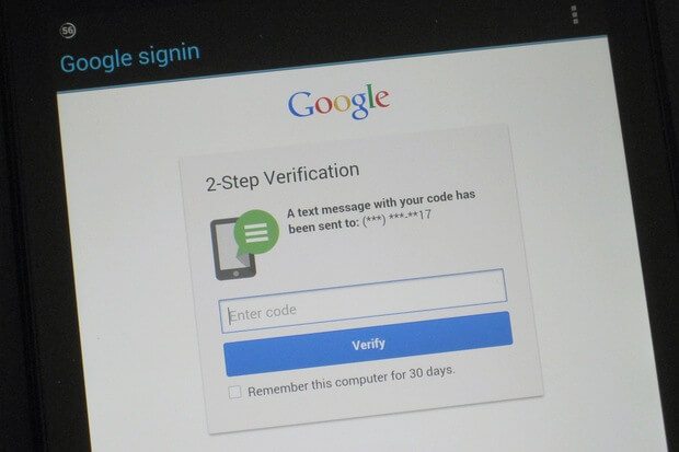 تایید دو مرحله‌ای (Two-Factor Authentication) اکانت گوگل