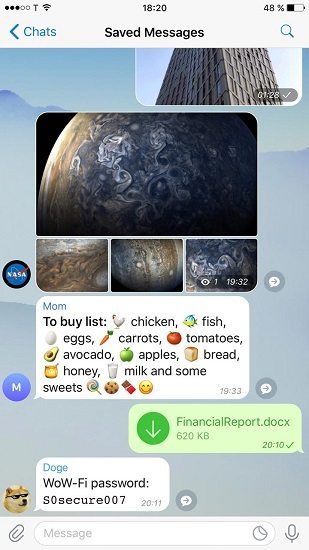 آپدیت تلگرام 4.5