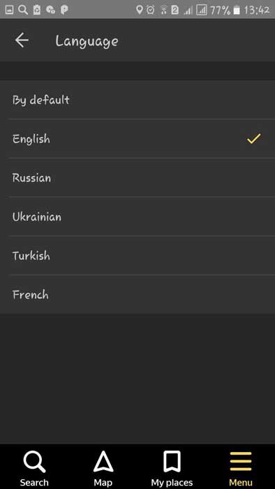 برنامه Yandex Navigator