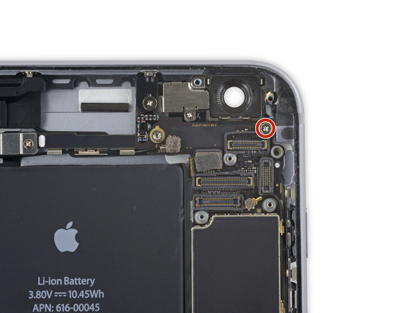 پیچ 1.4 میلیمتری نگهدارنده براکت NFC آیفون 6 اس پلاس تعمیری را باز کنید.