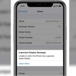 رفع پیغام Important Display Message آیفون بعد از تعویض ال سی دی