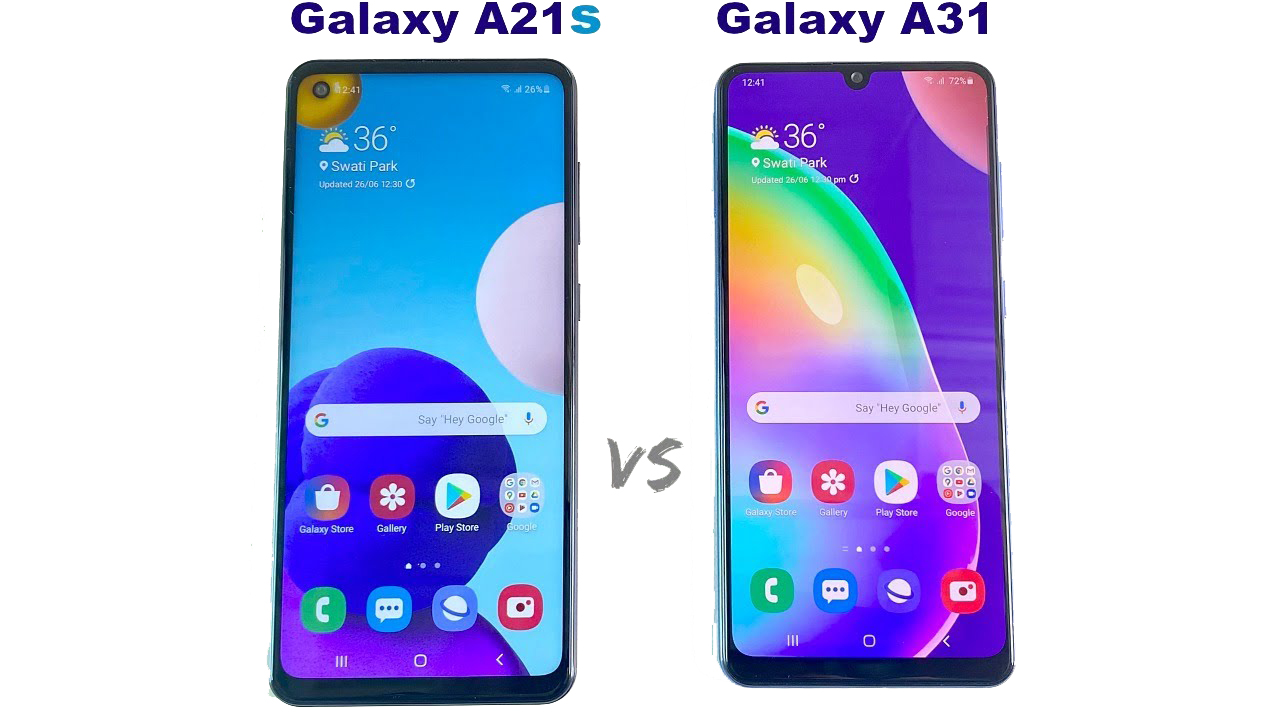 مقایسه گوشی Galaxy A21s با Galaxy A31